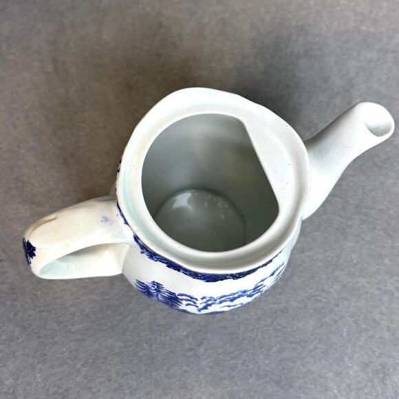 Arabia of Finland Vintage Coffee Tea Pot Creamer Blue Castle - Picture 9 of 10
